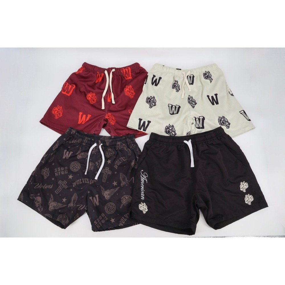 Darc Sport Wolves Athletic Shorts Mens Small Graphic Mesh Lot of 4